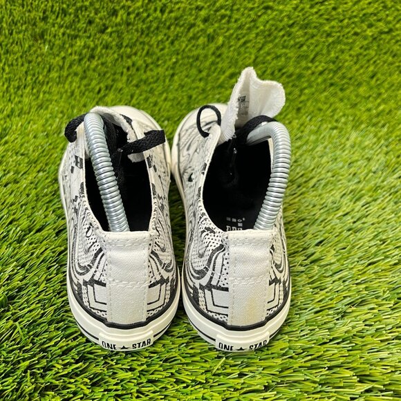 Converse One Star Doodle Graffiti Boys Size 6Y White Walking Shoes Sneakers - Picture 6 of 11